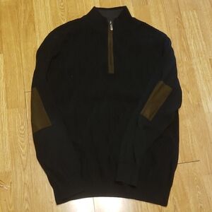 Alex Cannon black quarter zip sweater size large